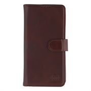Custodia a portafoglio in pelle MyTPhone CardMate per Samsung Galaxy S26 - Marrone scuro