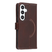 Custodia a portafoglio in pelle MyTPhone CardMate per Samsung Galaxy S26 - Marrone scuro
