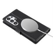 Custodia a portafoglio in pelle MyTPhone CardMate per Samsung Galaxy S26 Ultra - Nera