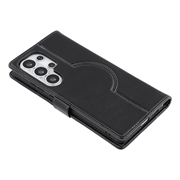 Custodia a portafoglio in pelle MyTPhone CardMate per Samsung Galaxy S26 Ultra - Nera