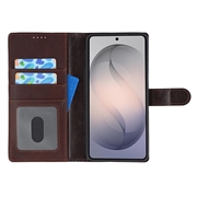 Custodia a portafoglio in pelle MyTPhone CardMate per Samsung Galaxy S26 Ultra - Marrone scuro