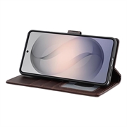 Custodia a portafoglio in pelle MyTPhone CardMate per Samsung Galaxy S26 Ultra - Marrone scuro