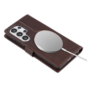 Custodia a portafoglio in pelle MyTPhone CardMate per Samsung Galaxy S26 Ultra - Marrone scuro