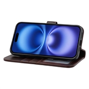 Custodia a portafoglio in pelle MyTPhone CardMate per iPhone 17e - Marrone scuro