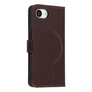 Custodia a portafoglio in pelle MyTPhone CardMate per iPhone 17e - Marrone scuro