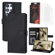 Custodia a portafoglio in pelle MyTPhone CardMate per Samsung Galaxy S24 Ultra - Nero