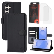 Custodia a portafoglio in pelle MyTPhone CardMate per Samsung Galaxy S25+ - Nero