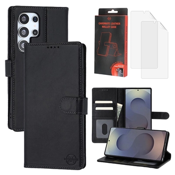 Custodia a portafoglio in pelle MyTPhone CardMate per Samsung Galaxy S25 Ultra - Nero