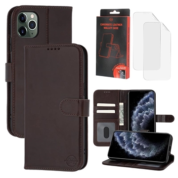 Custodia a portafoglio in pelle MyTPhone CardMate per iPhone 11 Pro Max - Marrone scuro