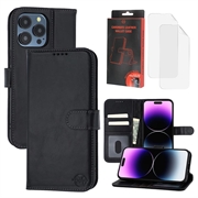 Custodia a portafoglio in pelle MyTPhone CardMate per iPhone 14 Pro