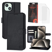 Custodia a portafoglio in pelle MyTPhone CardMate per iPhone 15
