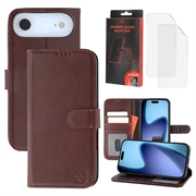 Custodia a portafoglio in pelle MyTPhone CardMate per iPhone Air - Marrone scuro