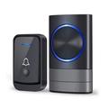 Campanello wireless impermeabile N189 - Spina UE, portata 200m, 52 melodie - Nero