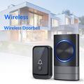 Campanello wireless impermeabile N189 - Spina UE, portata 200m, 52 melodie - Nero