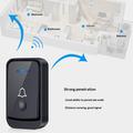 Campanello wireless impermeabile N189 - Spina UE, portata 200m, 52 melodie - Nero