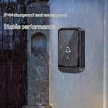 Campanello wireless impermeabile N189 - Spina UE, portata 200m, 52 melodie - Nero