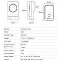 Campanello wireless impermeabile N189 - Spina UE, portata 200m, 52 melodie - Nero