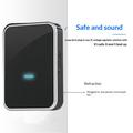 N193 Campanello wireless autoalimentato - 433MHz - Nero