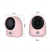 Termoventilatore da tavolo N4 da 400W con controllo intelligente della temperatura - Rosa