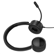 NUOVO BEE H360 Cuffia telefonica On Ear 3,5 mm / USB Microfono a cancellazione di rumore con microfono per computer PC Laptop Stereo