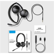 NUOVO BEE H360 Cuffia telefonica On Ear 3,5 mm / USB Microfono a cancellazione di rumore con microfono per computer PC Laptop Stereo