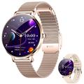Smartwatch da donna per il monitoraggio della salute NX21 - Bluetooth 5.3 e IP68 - Oro