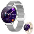 Smartwatch da donna per il monitoraggio della salute NX21 - Bluetooth 5.3 e IP68 - Argento