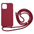 4smarts Necklace Samsung Galaxy A6 (2018) TPU Case with Strap - Burgundy
