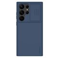Custodia in Silicone Nillkin CamShield Silky per Samsung Galaxy S23 Ultra 5G - Blu