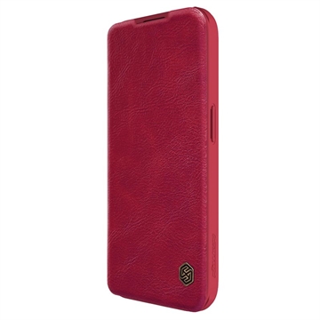 Custodia Flip Nillkin Qin Pro per iPhone 15 Pro - Rossa