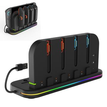 Nintendo Switch 1/2/OLED iPega PG-SW2062 Supporto di ricarica e raffreddamento 9 in 1 con RGB