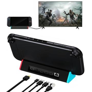 Docking station / Hub per Nintendo Switch 2 - HDMI, USB 3.0, USB-C, LAN - Nero