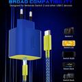 Caricabatterie USB-C rapido PD da 60W per Nintendo Switch 2/Lite/OLED con cavo da 2m - Blu scuro