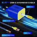 Caricabatterie USB-C rapido PD da 60W per Nintendo Switch 2/Lite/OLED con cavo da 2m - Blu scuro
