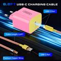 Caricabatterie USB-C rapido PD da 60W per Nintendo Switch 2/Lite/OLED con cavo da 2m - Rosa