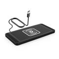 Caricabatterie da auto wireless in silicone antiscivolo da 15W - USB-A - Nero