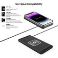 Caricabatterie da auto wireless in silicone antiscivolo da 15W - USB-A - Nero