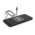 Caricabatteria da auto wireless in silicone antiscivolo da 15W - USB-C - Nero