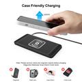 Caricabatteria da auto wireless in silicone antiscivolo da 15W - USB-C - Nero
