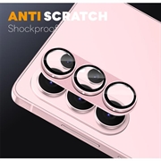 Samsung Galaxy S26+ Northjo Protezione completa in metallo opaco e vetro temperato Protezione della lente della fotocamera - Rosa