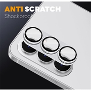 Samsung Galaxy S26+ Northjo Protezione completa in metallo opaco e vetro temperato Protezione della lente della fotocamera - Argento