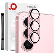 Samsung Galaxy S26 Northjo Protezione completa in metallo opaco e vetro temperato Protezione della lente della fotocamera - Rosa