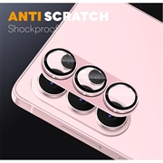 Samsung Galaxy S26 Northjo Protezione completa in metallo opaco e vetro temperato Protezione della lente della fotocamera - Rosa