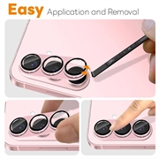 Samsung Galaxy S26 Northjo Protezione completa in metallo opaco e vetro temperato Protezione della lente della fotocamera - Rosa