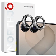 Protezione per obiettivo fotocamera Northjo Glitter per Samsung Galaxy Z Flip8 - Nero