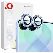 Protezione per obiettivo fotocamera Northjo Glitter per Samsung Galaxy Z Flip8 - Blu