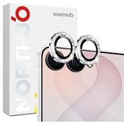 Protezione per obiettivo fotocamera Northjo Glitter per Samsung Galaxy Z Flip8 - Argento