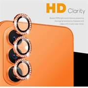 Set di protezioni per la fotocamera con strass per Samsung Galaxy S26 Northjo - Arancione