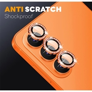 Set di protezioni per la fotocamera con strass per Samsung Galaxy S26 Northjo - Arancione