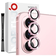 Set di protezioni per la fotocamera con strass per Samsung Galaxy S26 Northjo - Rosa